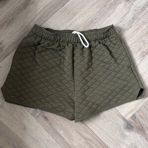 Olive Quilted Women's Shorts